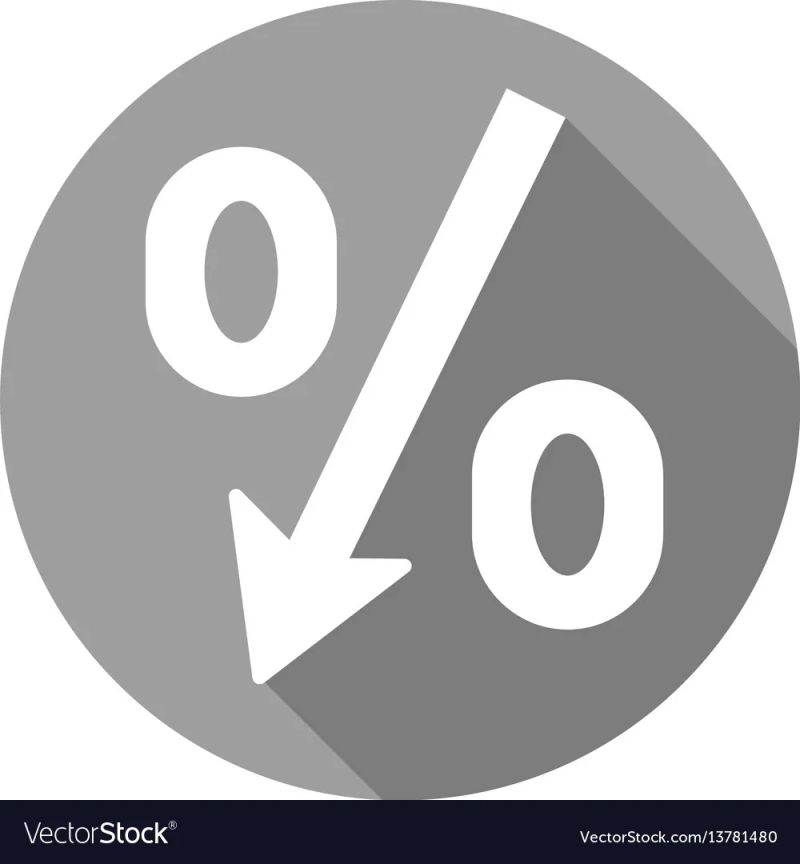 Percentage Decrease Icon Vector On White Background 15261352 Vector - Premium Gradient Illustration Gallery - 8K