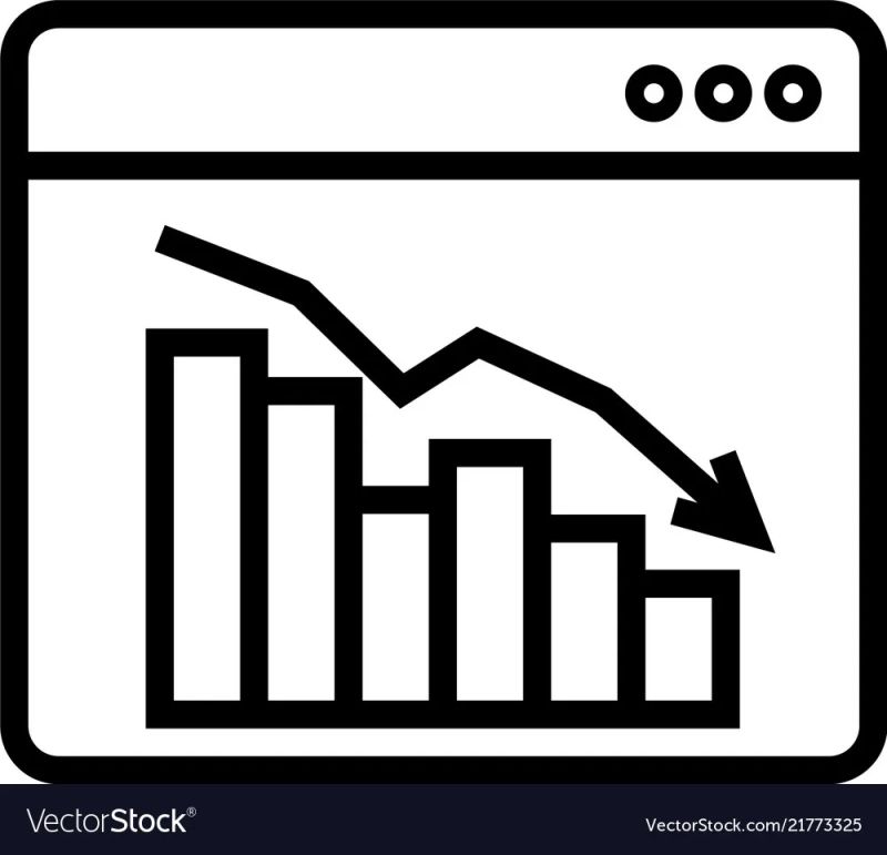 Profit Decrease Fall Arrow And Percent Icon Gdp Vector Image - Download Gorgeous Sunset Photo | HD