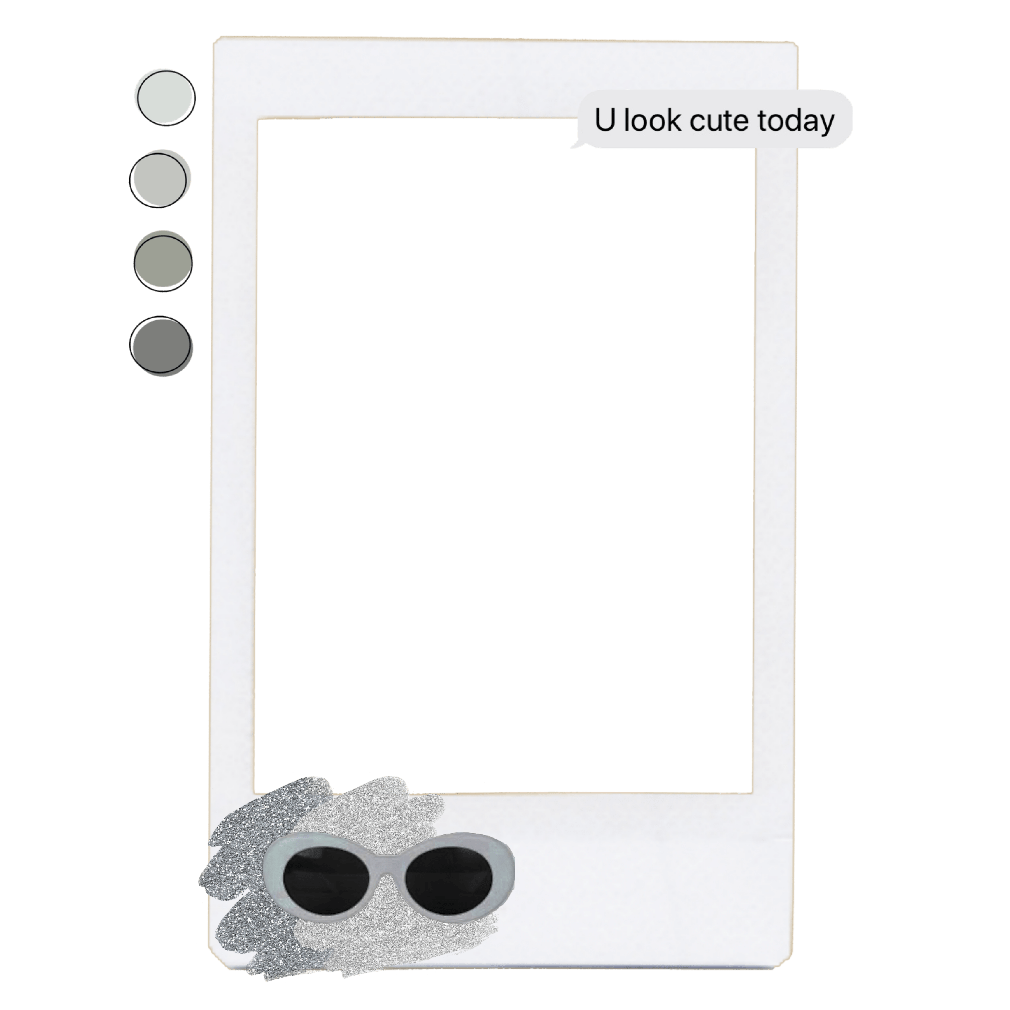 Grey Gray Aesthetic Polaroid Sticker By Wilbur Kingyt