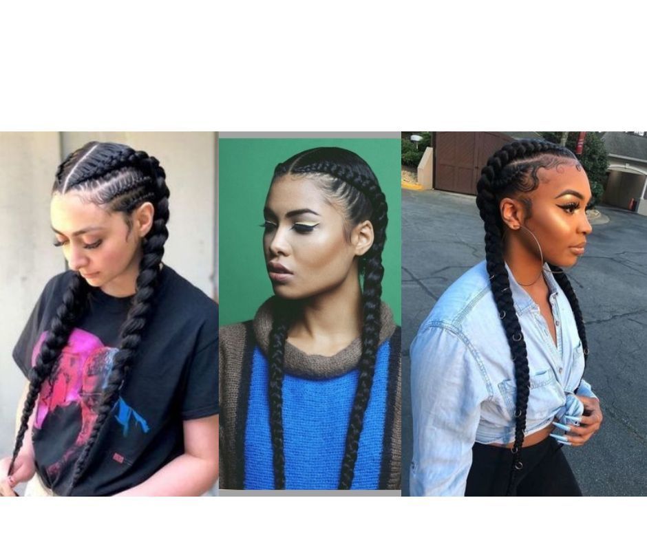 25 stunning two cornrow braid hairstyles and haircuts