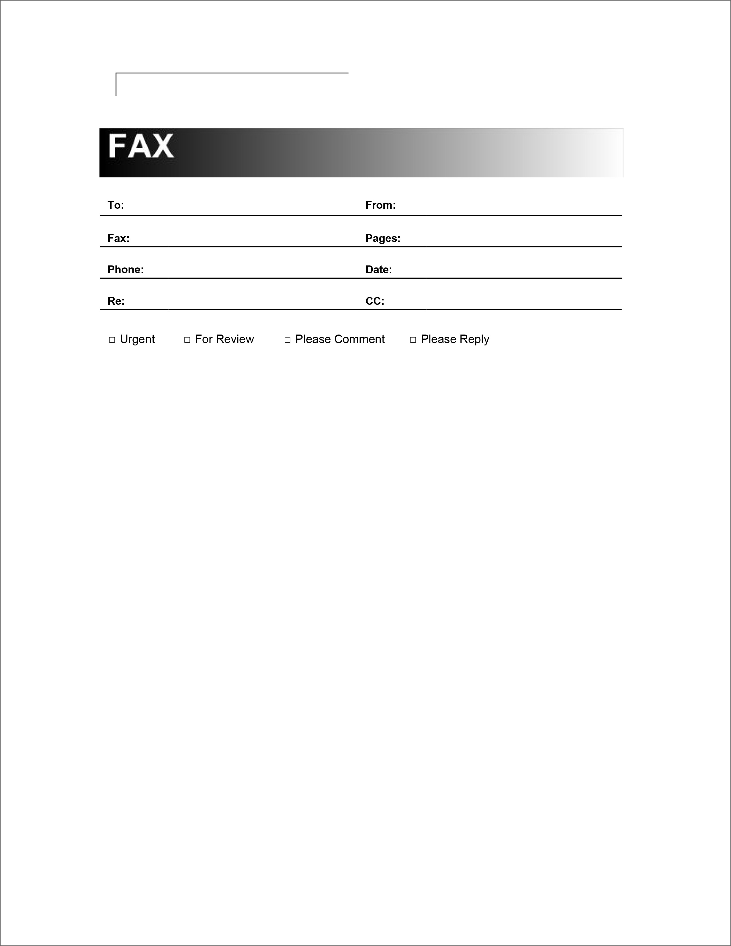 Microsoft Office Fax Cover Sheet