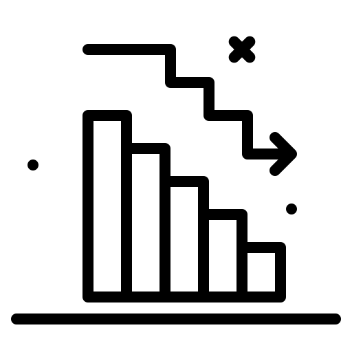 Analytic Data Decrease Statistics Icon Download On Iconfinder - Download Creative Abstract Design | High Resolution