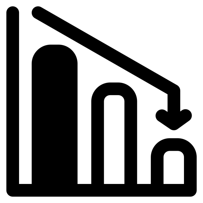 Bar Decrease Decreasing Graph Icon Download On Iconfinder - Download Classic Ocean Wallpaper | 8K