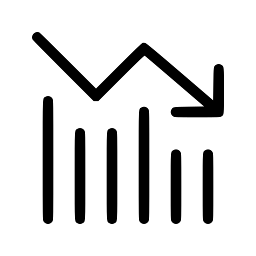 Stock Low Decrease Trend Down Chart Icon Download On Iconfinder - Best Sunset Backgrounds in Desktop