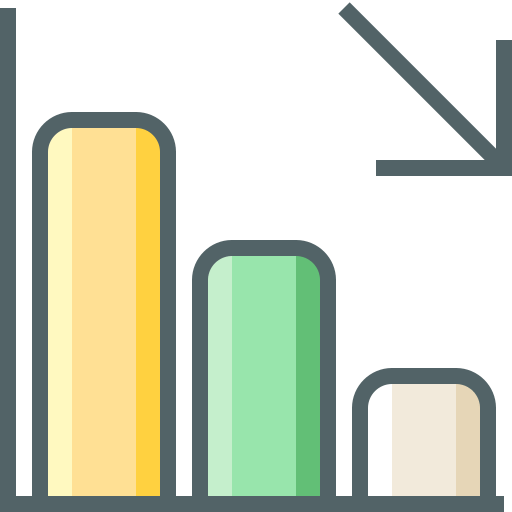 Chart Column Decrease Vector Svg Icon Svg Repo - Download Artistic Abstract Design | Retina