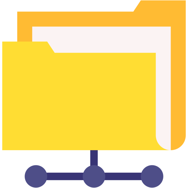 Folder File Data Storage Archive Networking Connection Icon - Premium Sunset Art Gallery - Full HD