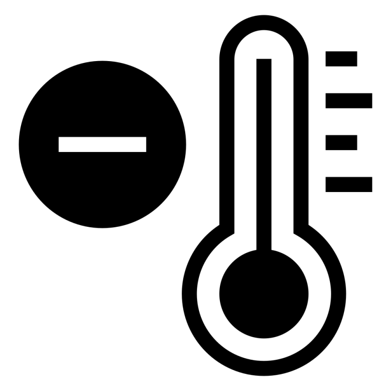 Cold Decrease Drop Freeze Temperature Thermometer Weather Icon - Professional Minimal Design - Mobile