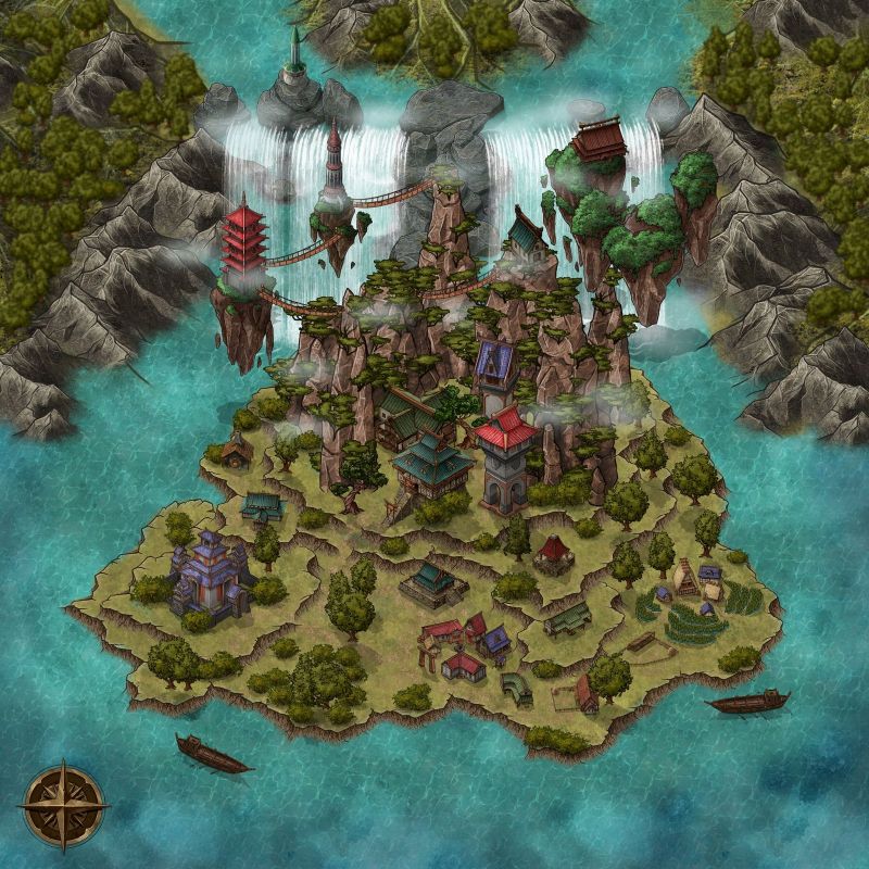 Maptober Day 3 Settlement Map R Inkarnate - Incredible Gradient Texture - Retina