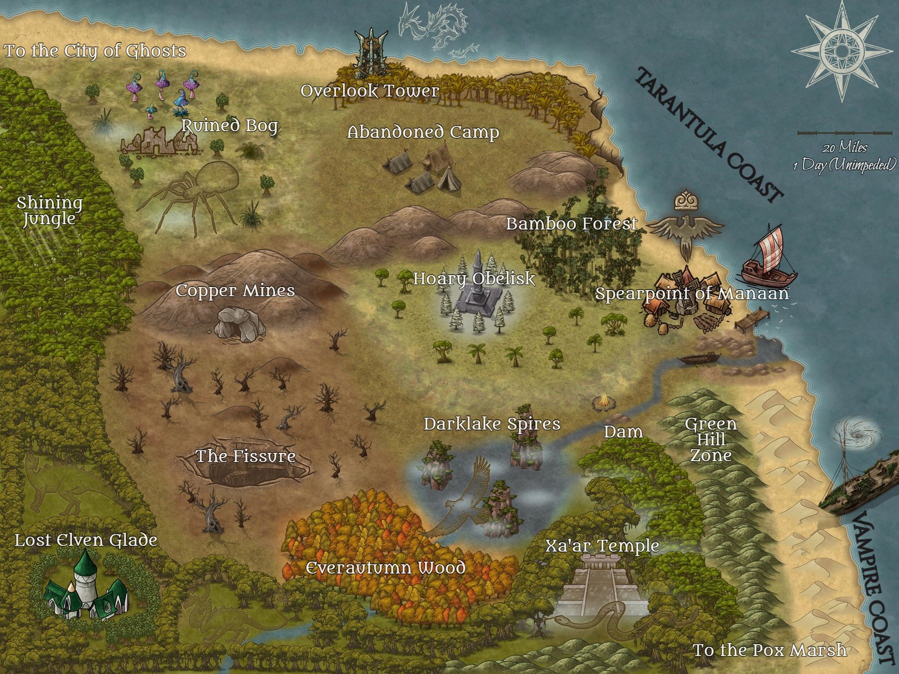 Lustria Tarantula Coast Inkarnate Create Fantasy Maps Online