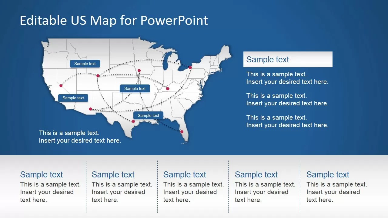 Recently, a collection of quirky maps made the rounds online. US PowerPoint Map with Routes - SlideModel