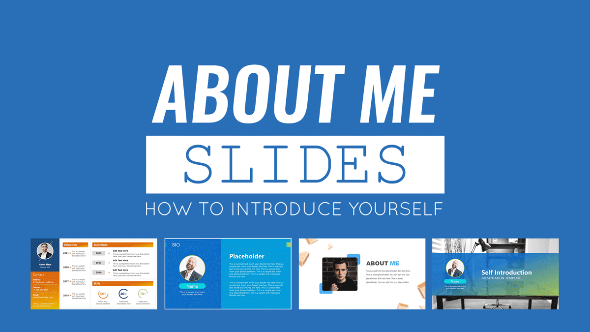 I never really thought about where my life was going. About Me Slides How To Introduce Yourself In A Presentation Slidemodel