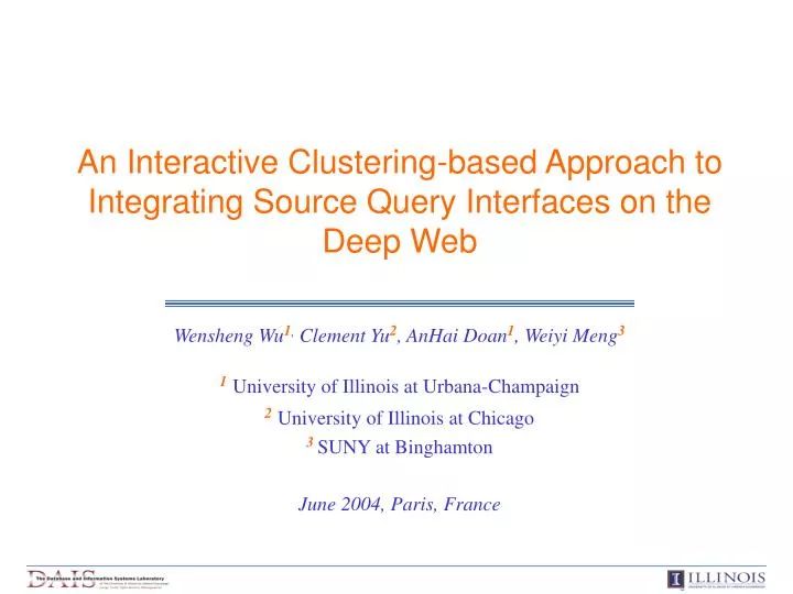 Ppt An Interactive Clustering Based Approach To Integrating Source Query Interfaces On The - Geometric Pictures - Elegant 8K Collection