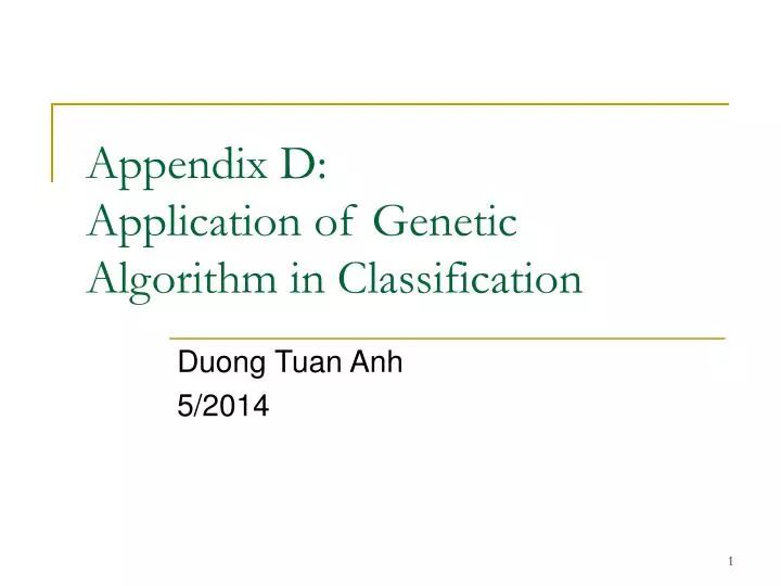Ppt Appendix D Application Of Genetic Algorithm In Classification Powerpoint Presentation - Download High Quality Geometric Texture | Desktop
