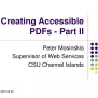 PPT - Creating Accessible PDFs - Part II PowerPoint Presentation, Free ...