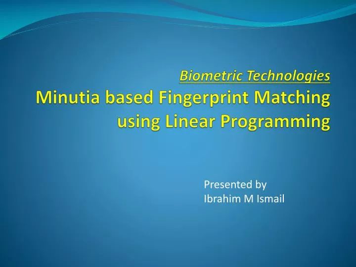 Pdf Fingerprint Recognition By Minutia Matching Dokumen Tips - Mobile Gradient Arts for Desktop