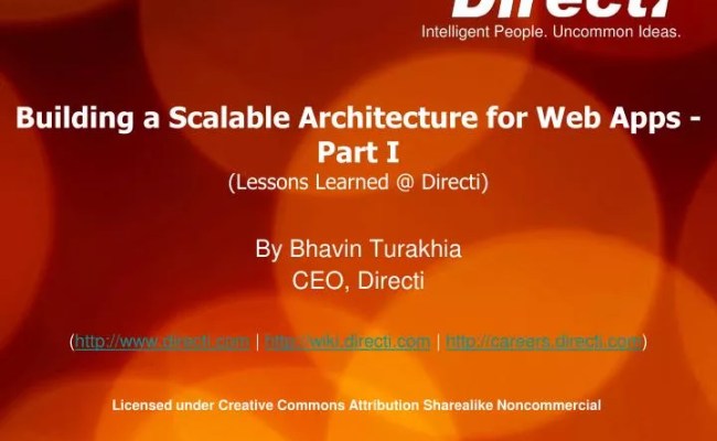 PPT - Building A Scalable Architecture For Web Apps - Part I (Lessons ...