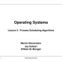PPT - Operating Systems Lecture 3: Process Scheduling Algorithms ...