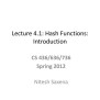 PPT - Lecture 4.1: Hash Functions: Introduction PowerPoint Presentation ...