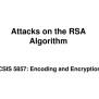 PPT - Attacks On The RSA Algorithm PowerPoint Presentation, Free ...