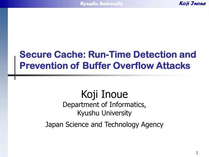 Ppt Secure Cache Run Time Detection And Prevention Of Buffer - HD Dark Wallpapers for Desktop