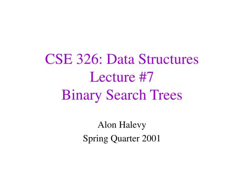 Ppt Cse 326 Data Structures Binary Search Trees Powerpoint - Landscape Texture Collection - High Resolution Quality