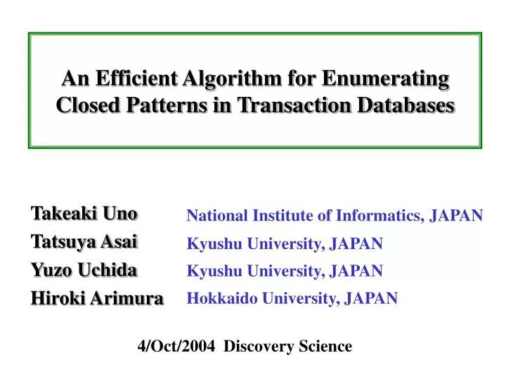 An Efficient Algorithm For Enumerating Closed Patterns In Transaction - Landscape Picture Collection - Retina Quality