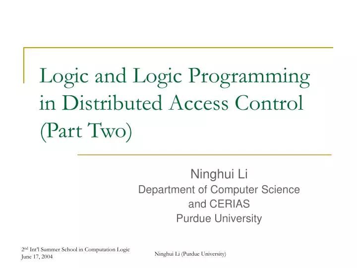 Ppt Logic And Logic Programming In Distributed Access Control Part One Powerpoint - Professional Ultra HD Ocean Arts | Free Download