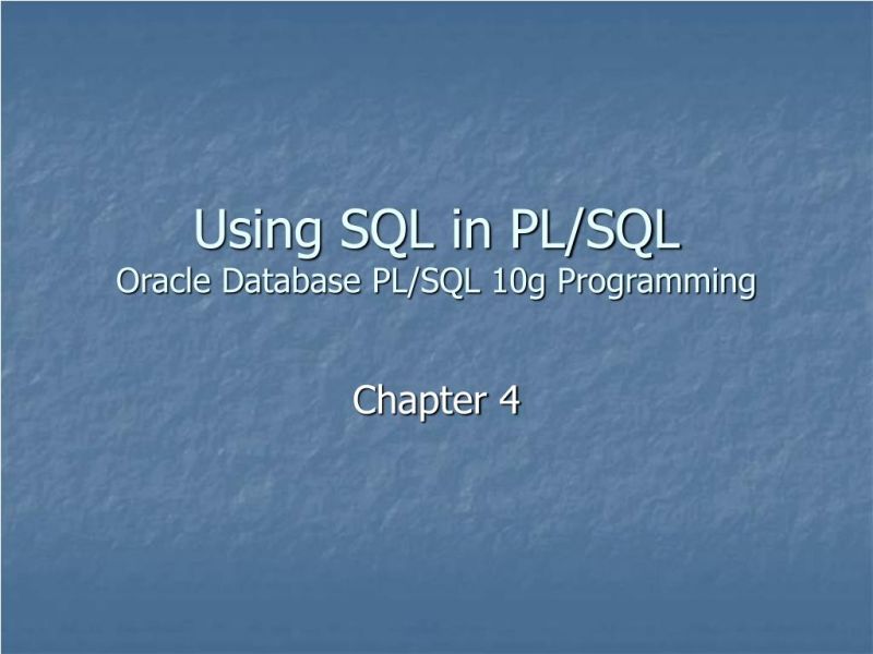 Ppt Introduction To Pl Sql Oracle Database Pl Sql 10g Programming - Premium Geometric Image Gallery - Mobile