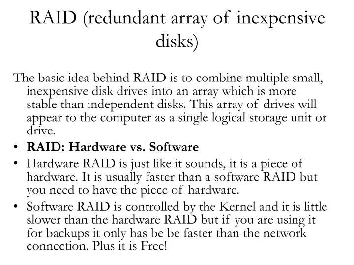 Raid Is A Redundant Array Of Inexpensive Disks Pdf Hard Disk Drive Classes Of Computers - Best Nature Patterns in Full HD