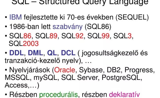 PPT - SQL – Structured Query Language PowerPoint Presentation, Free ...