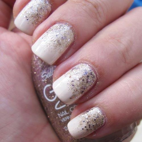The Golden Hour Reverse Glitter Gradient Nails The Golden Hour Reverse Glitter Gradient Nails