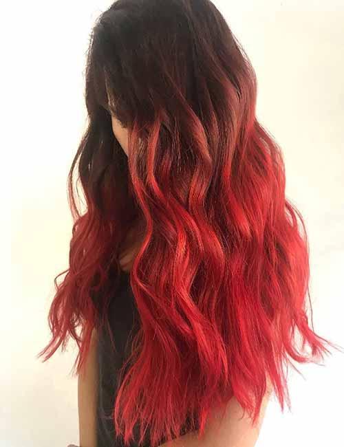 A dark ombre is normally seen with a chocolate to light brown, or black to red ombre. 20 Radical Styling Ideas For Your Red Ombre Hair