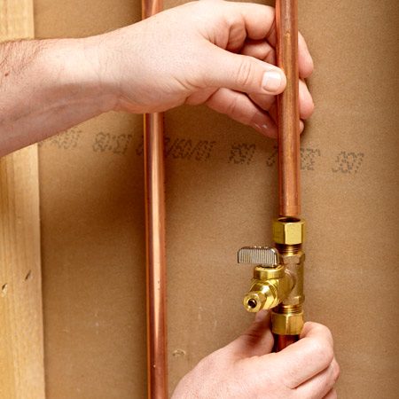 The tee stop also commonly serves as an alternative to a saddle valve. Install a Valve for an Icemaker | The Family Handyman