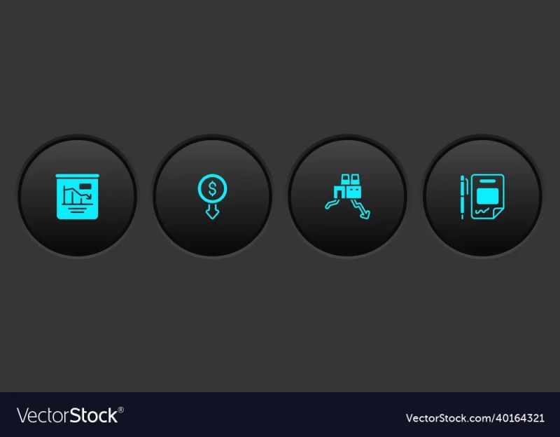 Set Line Pie Chart Infographic Dollar Rate Decrease Stop Delivery - Classic Retina Geometric Backgrounds | Free Download