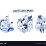 Web Development Coding And Programming Creation Vector Image