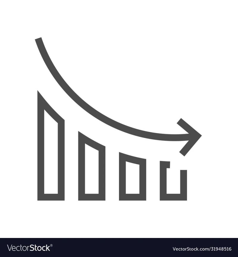 Decrease Concept Icon Design Royalty Free Vector Image - Professional Mountain Pattern - HD