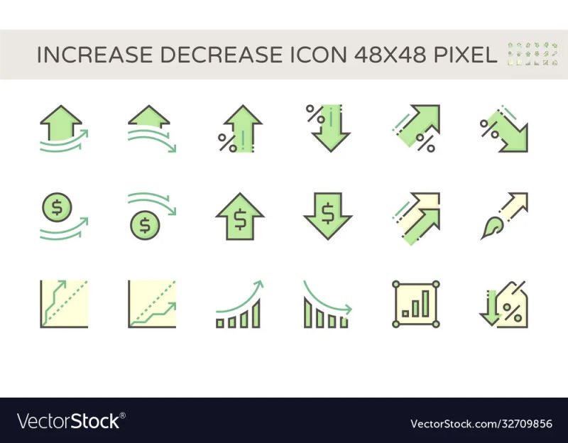 Increase And Decrease Arrow Icon Set 48668667 Vector Art At Vecteezy - Download Ultra HD Vintage Art | Mobile