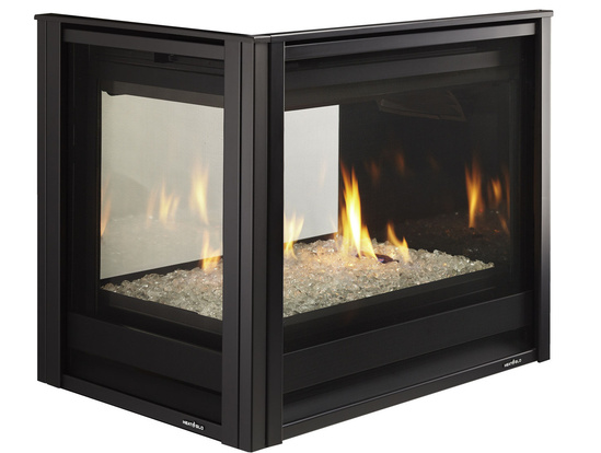 Ambiance Intrigue 36 Reflective Glass Fire Back Country Stove And Patio