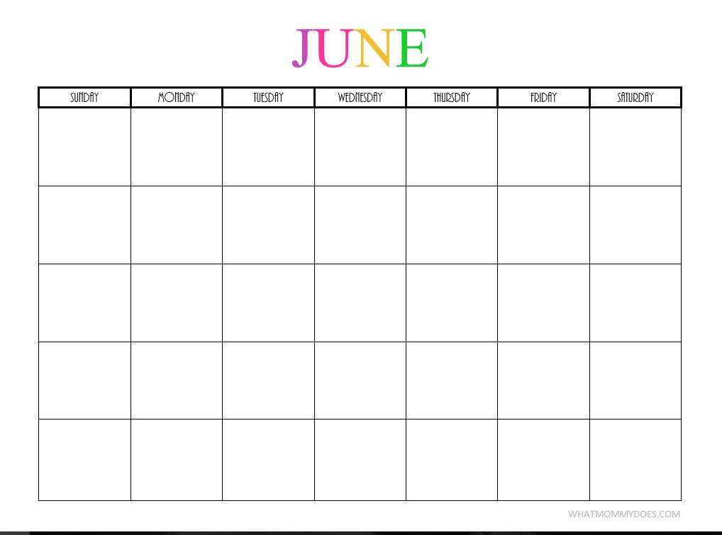 free printable blank monthly calendars 2017 2018 2019