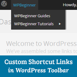There aren't any network restrictions in place on this wp install. How to Add Custom Shortcut Links to WordPress Toolbar