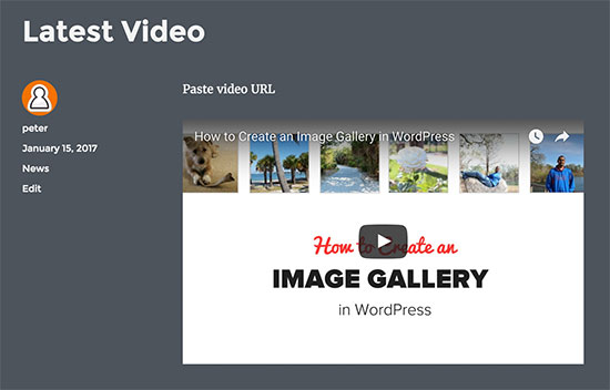 Always use esc_url when sanitizing urls (in text nodes, attribute nodes or anywhere else). How to Easily Embed Videos in WordPress Blog Posts