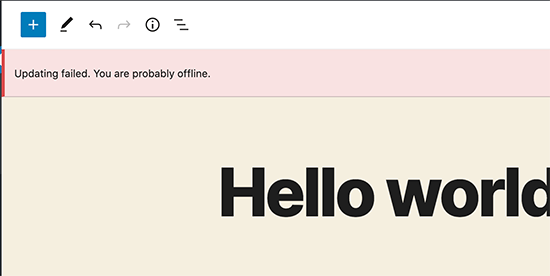 Updating failr or Publishing failed error in WordPress post editor Updating failr or Publishing failed error in WordPress post editor