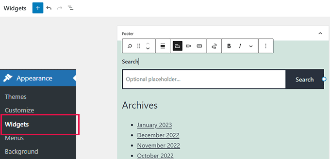 Apporter des modifications au widget Apporter des modifications au widget