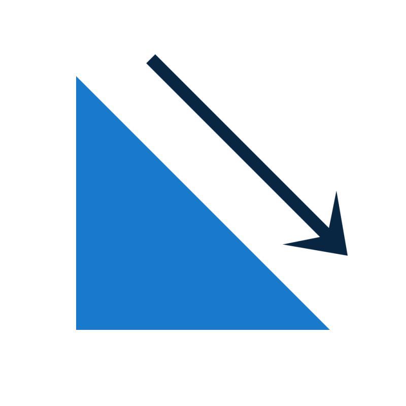 Decrease Down Arrow Performance Chart Stats Icon Download On - High Quality Colorful Design - Retina