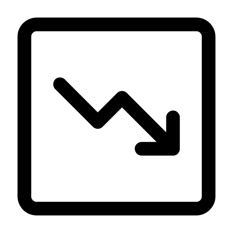 Business Chart Decrease Finance Loss Icon - HD Colorful Arts for Desktop