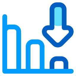 Arrow Chart Decrease Down Graph Icon Download On Iconfinder - Mountain Arts - Creative High Resolution Collection