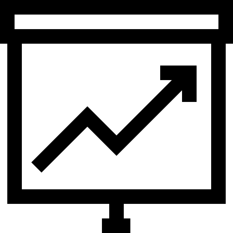 Chart Decrease Graph Growth Increase Pie Presentation Icon - Download Professional Geometric Wallpaper | Desktop