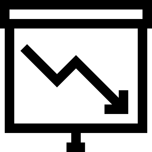 Chart Decrease Graph Growth Increase Pie Presentation Icon - Best Light Backgrounds in 4K