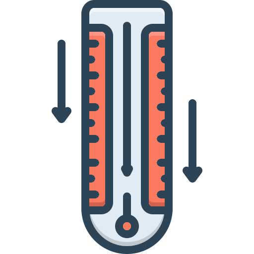 Temperature Decrease Temperature Decrease Thermometer Weather Measurement Indicator Icon - High Resolution Space Photos for Desktop