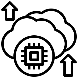 Cloud On Premise Server Service Storage Computing Data Icon - Nature Background Collection - Retina Quality